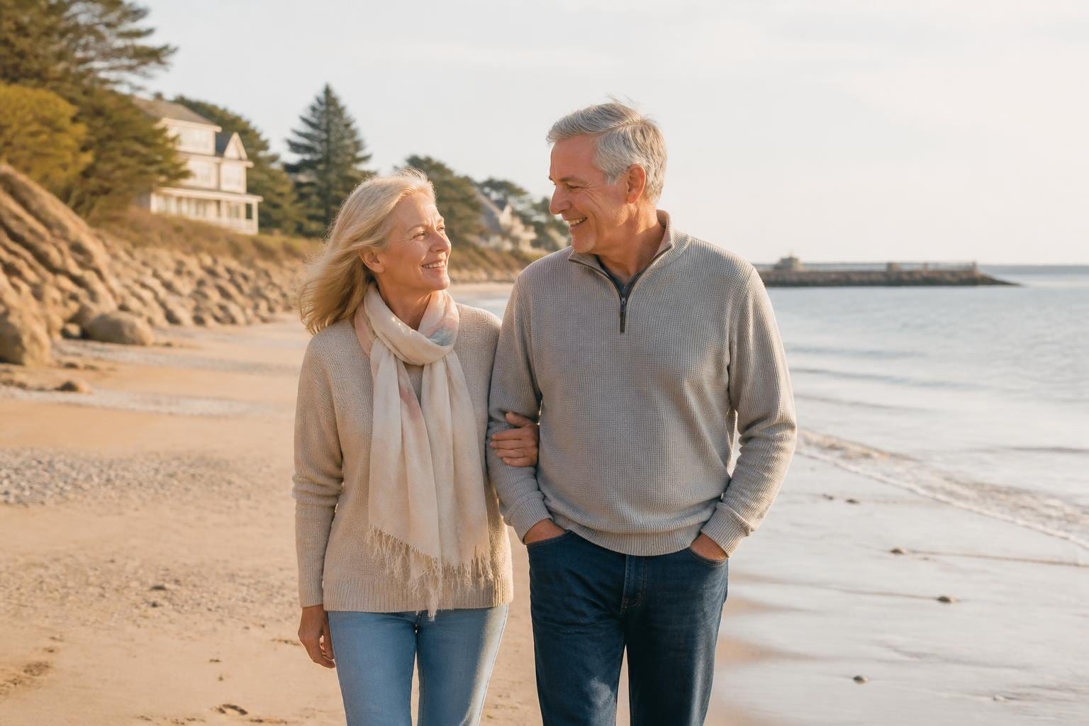 Mature adults illustrating dating after divorce at 50