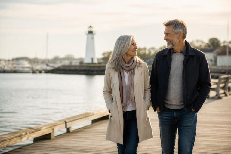 Mature adults illustrating how to start dating again after 50