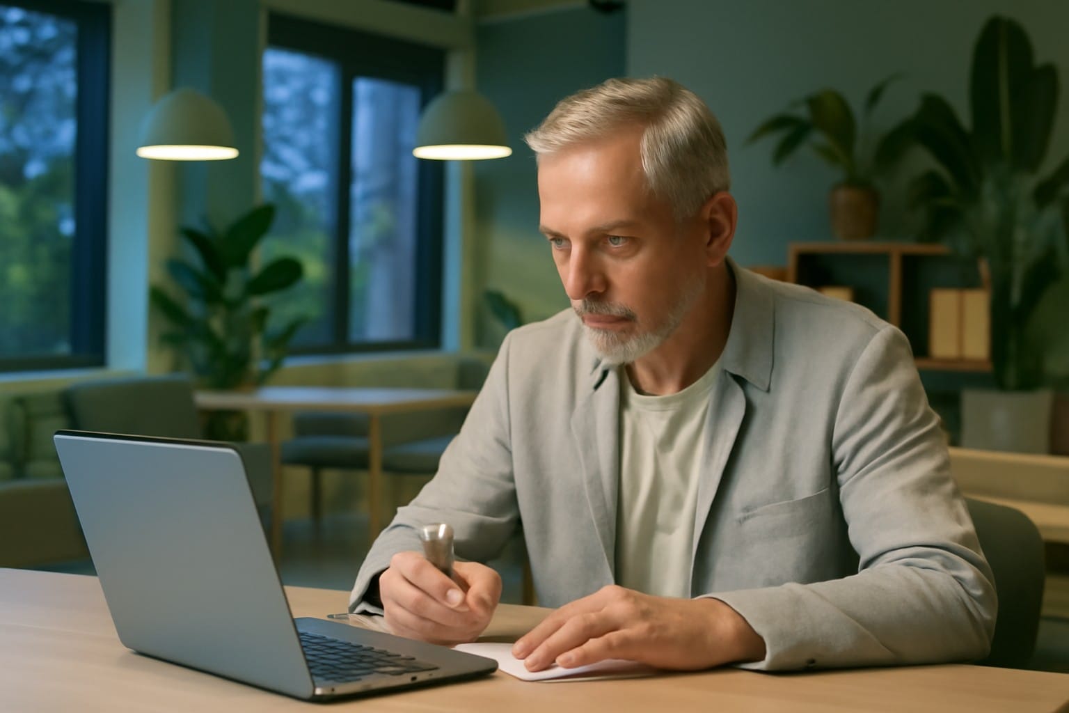 Adults over 50 in a contemporary shared workspace, illustrating Bumble for Singles Over 50: How It Works and Who It May Suit