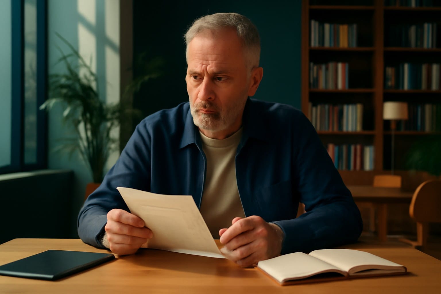 Adults over 50 in a modern library table with a notebook and unbranded tablet, illustrating SeniorMatch vs Match for Singles Over 50: Which Approach Fits You Better?