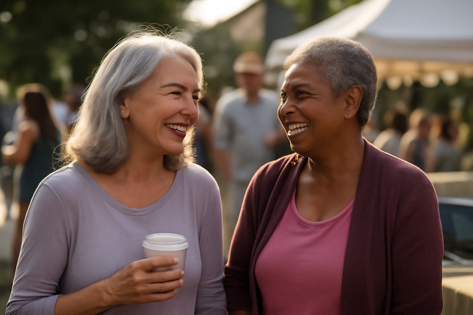 Adults over 50 in a community cultural event, illustrating When Should You Kiss While Dating After 50? Comfort, Consent, and Timing